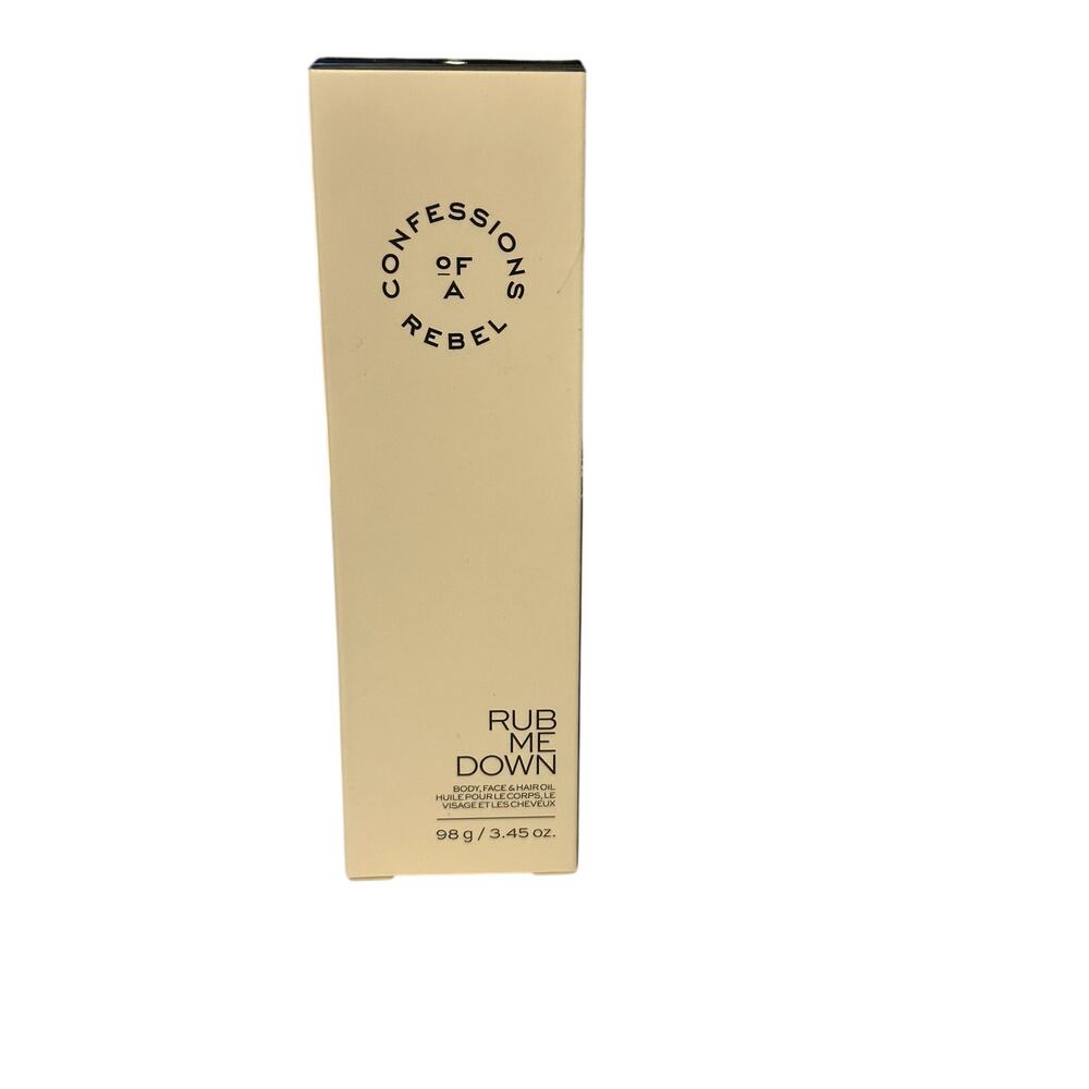 Confessions of a Rebel Rub Me Down Body Oil 3.45 Fluid Ounces NEW